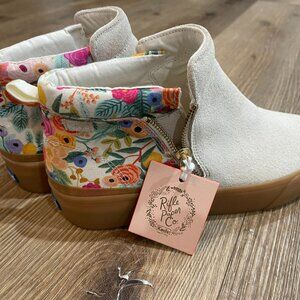 Keds x Rifle Paper Co. Cooper Zip Bootie Garden Party (Brand New)